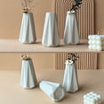 thumbnail image 1 of 6 Pack Modern White Ceramic Vase Set of 6 for Living Room Bedroom 5.9'' Minimalist Fresh Flower Vases for Bouquet Home Decor Office Fireplace Centerpieces Nordic Style Gift for Fake Plant, 1 of 8