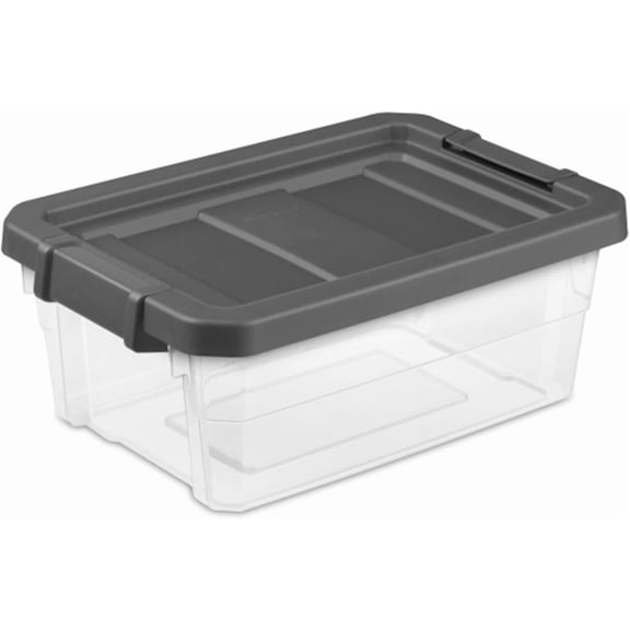 6-Pack 16 Quart Clear Plastic Storage Bins with Latching Lids, Stackable Heavy Duty Organizer Containers for Home Garage Attic
