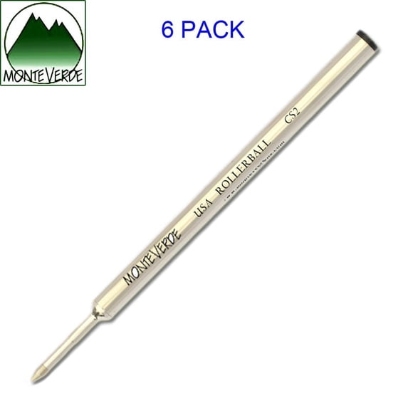6 Pack - Monteverde® Rollerball to fit CROSS® Rollerball Pens - Black