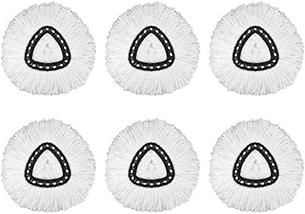 6 Pack Mop Replacement Heads for OCeda EasyWrin Spin Mop Microfiber Spin Mop Refills Easy