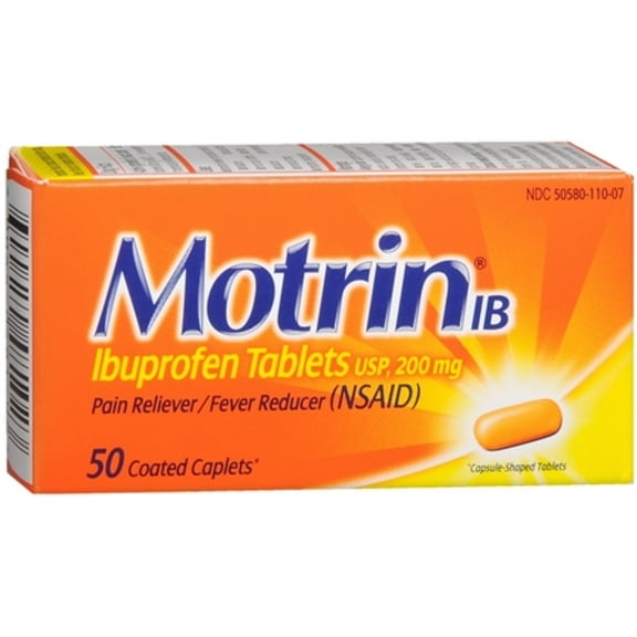 6 Pack - Motrin IB Coated Caplets 50 ea