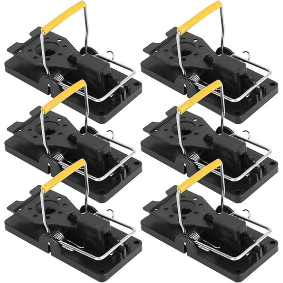 6 Pack Mouse Traps, Mice Rat Trap with Powerful Stainless Steel Spring, Reusable Indoor for Home Quick Effectively, Easy Setup