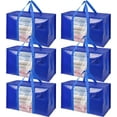 thumbnail image 1 of 6 Pack Moving Bags Heavy Duty Storage Bags With Zippers And Strong Handles Packing Bags For Moving Storage Travel Camping Space Saving Alternative To Moving Boxes College Essentials Moving Supplies, 1 of 13