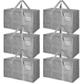 thumbnail image 2 of 6 Pack Moving Bags Heavy Duty Storage Bags With Zippers And Strong Handles Packing For Travel Camping Space Saving Alternative To Boxes Supplies Visible B 2 of 11