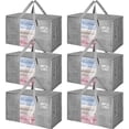 thumbnail image 2 of 6 Pack Moving Bags Heavy Duty Storage Bags With Zippers And Strong Handles Packing For Travel Camping Space Saving Alternative To Boxes Supplies Visible B 2 of 11