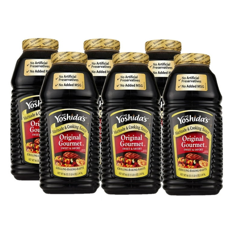 6 Pack Mr. Yoshida's Original Gourmet Sauce (86 oz.) - Roasted