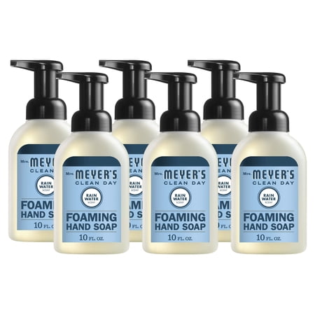 (6-Pack) Mrs. Meyer's Foaming Hand Soap, Rainwater, 10 oz