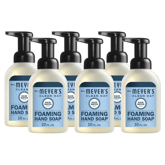 (6-Pack) Mrs. Meyer's Foaming Hand Soap, Rainwater, 10 oz