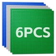 thumbnail image 1 of 6 Pack Multi-Color Building Baseplates 10" x 10" Combo Set - 2 Green, 2 Blue, 2 Light Gray, 32x32 Stud Anti-Warping Foundation Compatible with All Major Brands for Forest, Ocean and City, 1 of 6