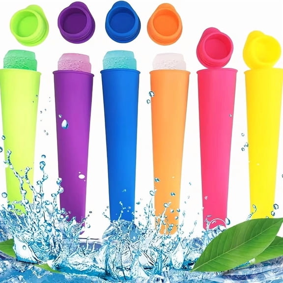 6-Pack Multi-Color Popsicle Molds - Fun and Safe Homemade Treat Maker