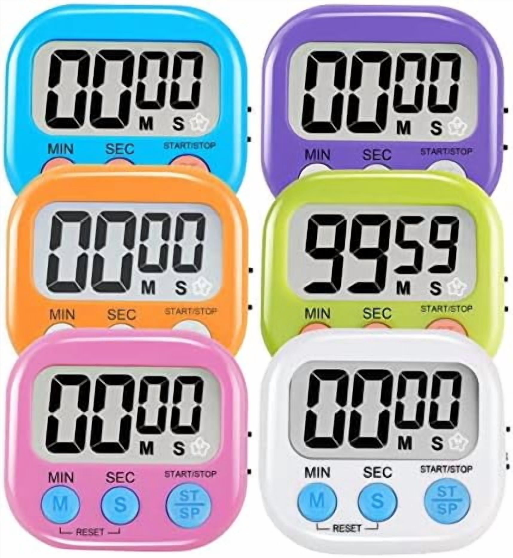 6 Pack Multi-Function Electronic Timer - Magnetic Digital Timers Big ...