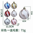 thumbnail image 1 of 6-Pack Multicolor Christmas Ornament Balls - 6cm Shatterproof Plastic Glittering Tree Decorations for Xmas Holiday & Party, 1 of 1