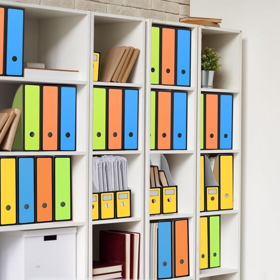 6-Pack Multicolor Foldable Cardboard Magazine File Holders with Label ...