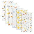 thumbnail image 1 of 6 Pack Muslin Burp Cloths Baby Burp Clothes for Boy Girls 100% Cotton Large 20''X10'' 6 Layers Thicken Super Soft Absorbent, 1 of 9