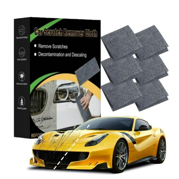6-Pack Nano Magic Cloths for Car Scratch Removal – Multipurpose Microfiber Towels, Fast and Easy Scratch Repair, Paint Protection, Polishing and Cleaning Cloth Set