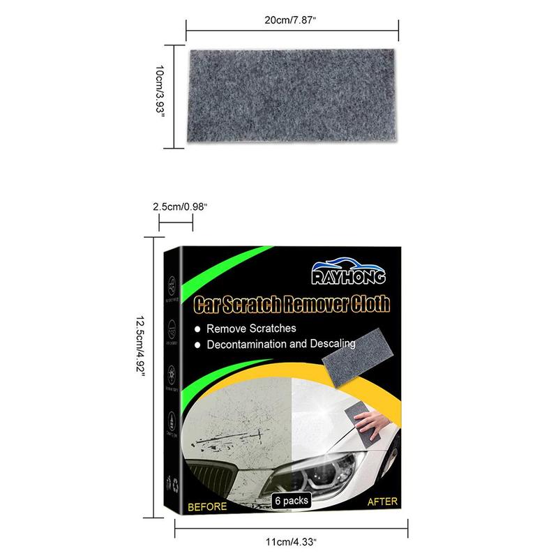Ruifaya 6-Pack Nano Sparkle Cloth Car Scratch Repair Cloth Cloth Magic Pro Nano Q8z6, Size: One Size