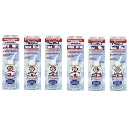 6 Pack - Nasamist Saline Spray Isotonic 75 ml Each