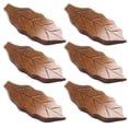 thumbnail image 1 of 6 Pack Natural Wooden Leaf Shape Chopstick Rest Spoon Fork Knife Holder Dinner Table Decor, 1 of 5