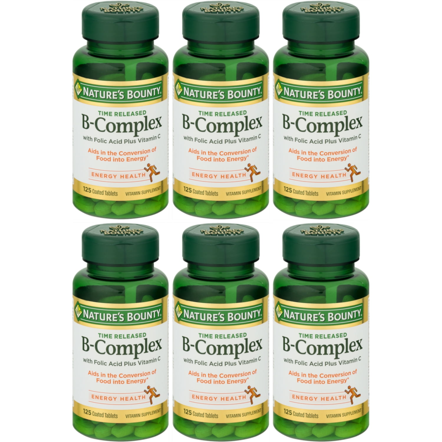 6 Pack Nature's Bounty with Folic Acid plus Vitamin C