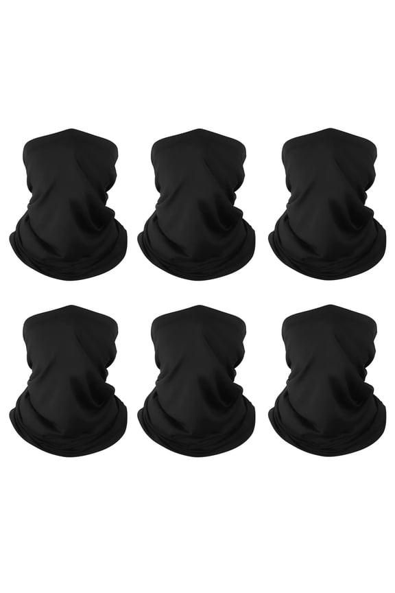 6 Pack Neck Gaiter Bandana Face Mask: Cooling Gator Mask Face Cover Neck Scarf Balaclava