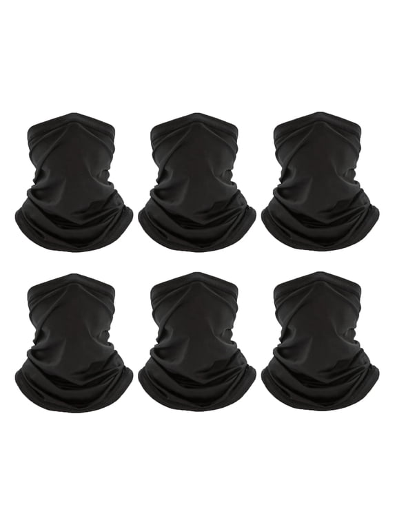 6 Pack Neck Gaiter Bandana Face Mask Cooling Gator Mask Face Cover Neck Scarf Balaclavas