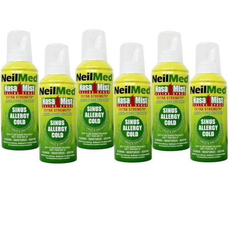 6 Pack - NeilMed Hypertonic NasaMist Saline Spray 2.7 % Extra Strength 4.5 oz