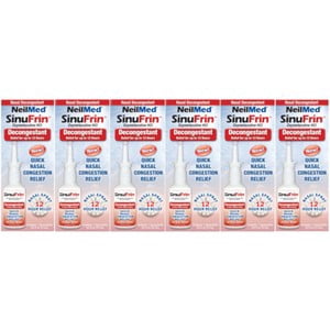 6 Pack - NeilMed SinuFrin Nasal Decongestant Spray 15mL (0.5fl oz) Each