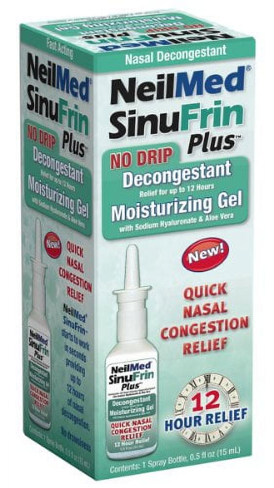 6 Pack Neilmed Sinufrin Plus Decongestant Moisturizing Gel, .5 Fluid Ounce Each