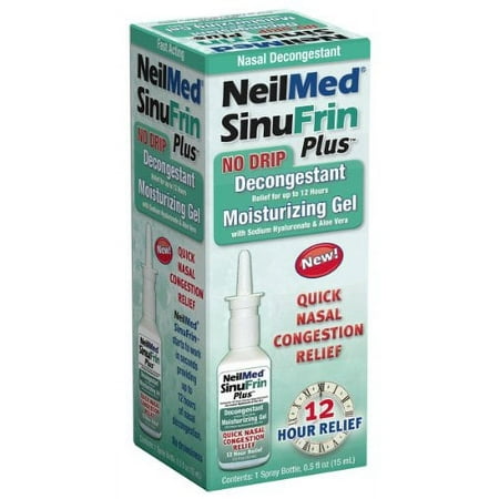 6 Pack Neilmed Sinufrin Plus Decongestant Moisturizing Gel, .5 Fluid Ounce Each