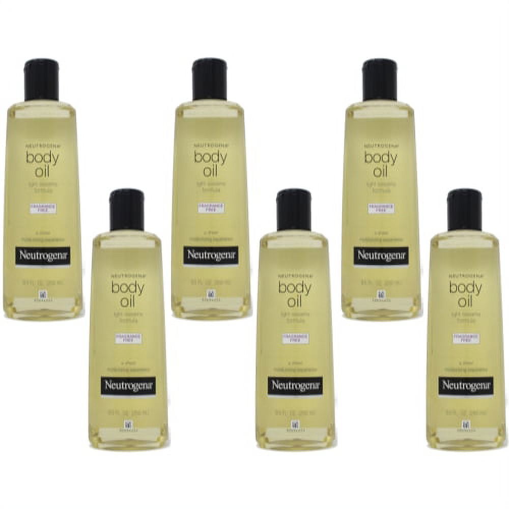 6 Pack Neutrogena Body Oil Fragrance Free Light Sesame Formula 8.5