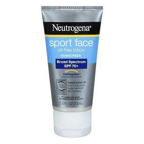 6 Pack - Neutrogena Sport Face Sunscreen Lotion SPF 70+ 2.50oz Each