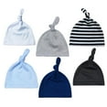 thumbnail image 1 of 6 Pack Newborn Baby Hospital Hat for Boy Girl Knot Beanie Hats 0-6 Months Infant Baby Soft Warm Cozy Caps, 1 of 4