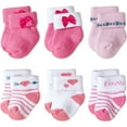 thumbnail image 1 of 6 Pack Newborn Baby Socks Thick Turn Cuff Fun Essential Terry Cotton Rich Infant Socks for 0-12 Unisex Girls Boys, 1 of 7