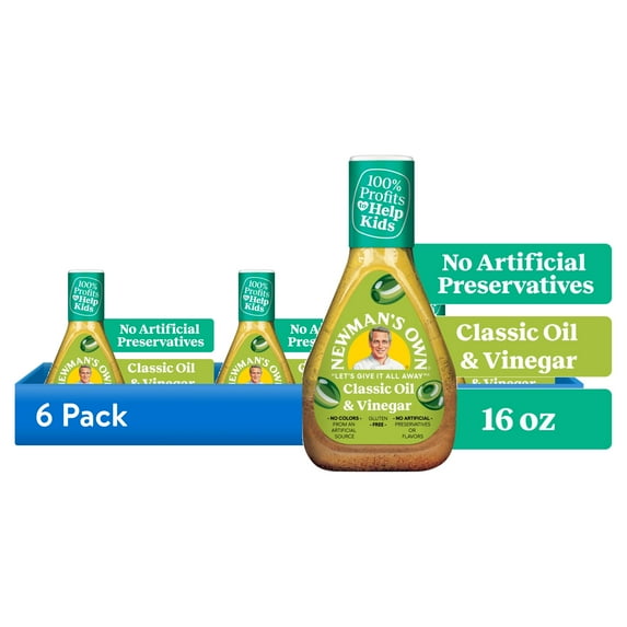 (6 pack) Newman's Own Classic Oil & Vinegar Dressing 16z