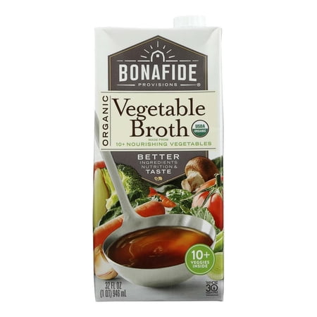 (6 Pack) No Salt Added Organic Vegetable Broth, 32 fl oz.