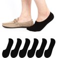 thumbnail image 1 of 6 Pack No Show Socks Mens Casual Low Cut Thin Loafers Non Slip Boat Liners (9-13, Black), 1 of 5