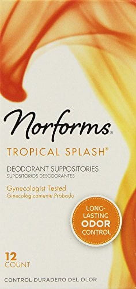 6 Pack - Norforms Suppositories Tropical Splash 12 Each