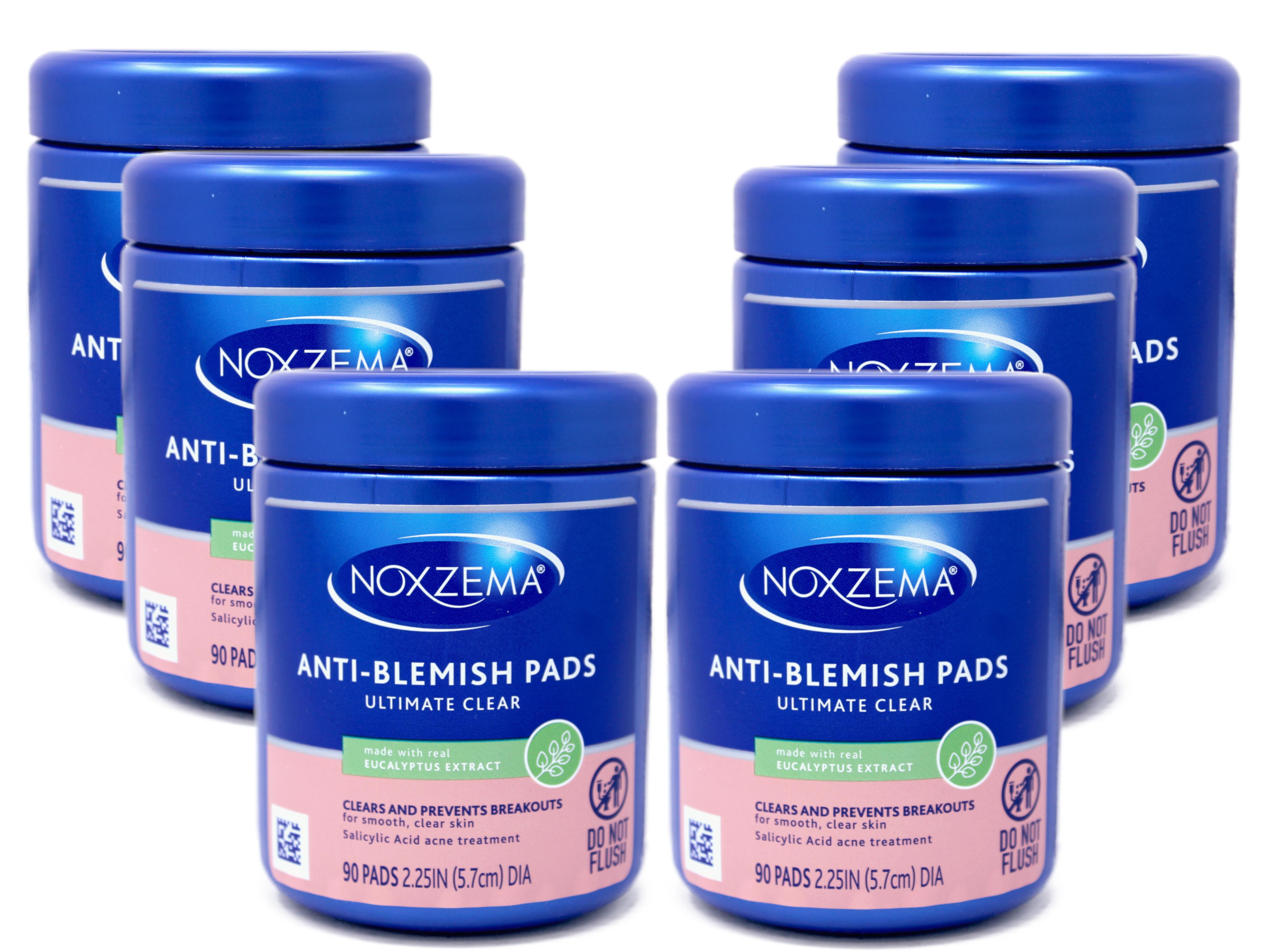 6 Pack - Noxzema Anti Blemish Face Pads, Acne Treatment 2% Salicylic Acid for all Skin Types 90 Ct