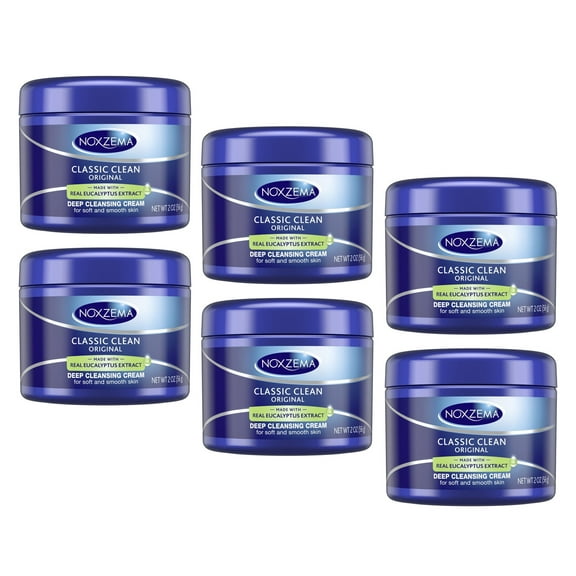 6 Pack Noxzema Classic Clean Original Deep Cleansing Creams, Travel Size, 2oz Each