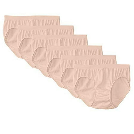 6 Pack Nude Bali Microfiber Underwear for Women Brief