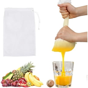 6 Pack Nut Bag Strainer 8 x 6 Inch Cheesecloth Bags for Straining, Nylon Cheese Cloth Bags Reusable Nut Milk Bag Fine Mesh Bag for Straining Fruit Juice Cheese Coffee Tofu Yogurt Tea