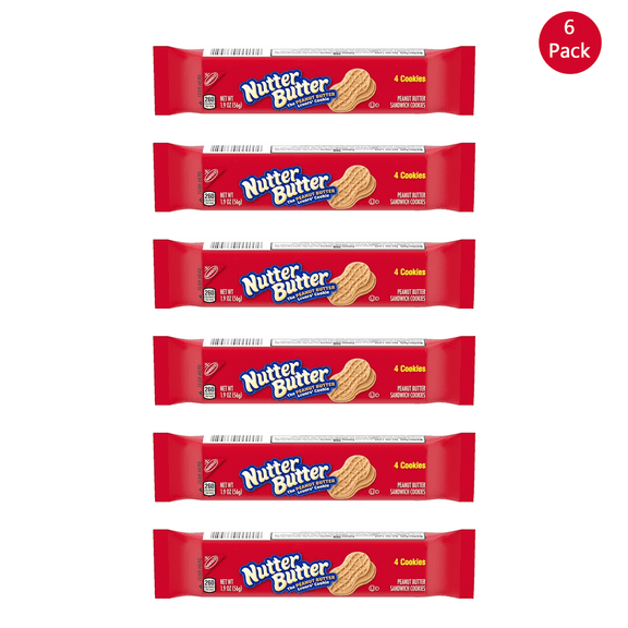 6 Pack Nutter Butter Peanut Butter Sandwich Cookies, 1.9 Oz Per Bar | Buy From GOLDENROW