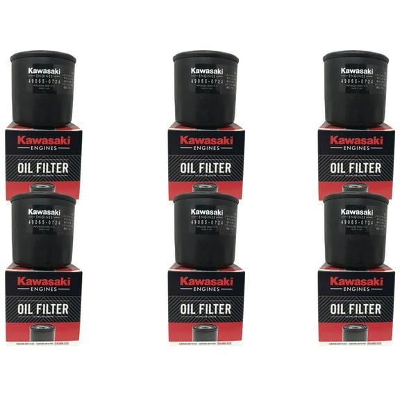 6 Pack OEM Kawasaki Oil Filter 49065-0724 (replaces 49065-7010)