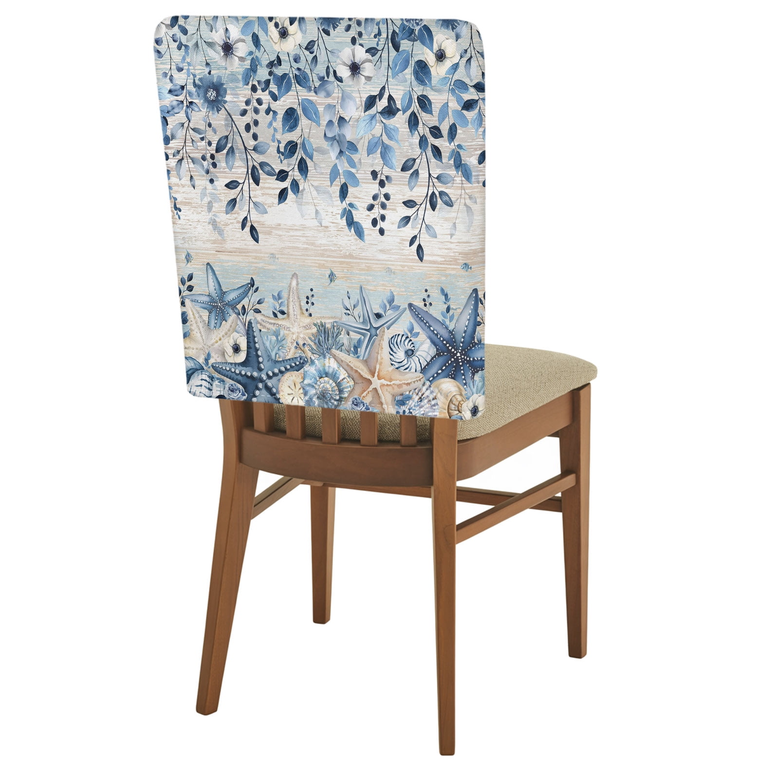 6 Pack Ocean Chair Back Covers Blue Beige Starfish Shells Leaves 6-pack-ocean-chair-back-covers-blue-beige-starfish-shells-leaves