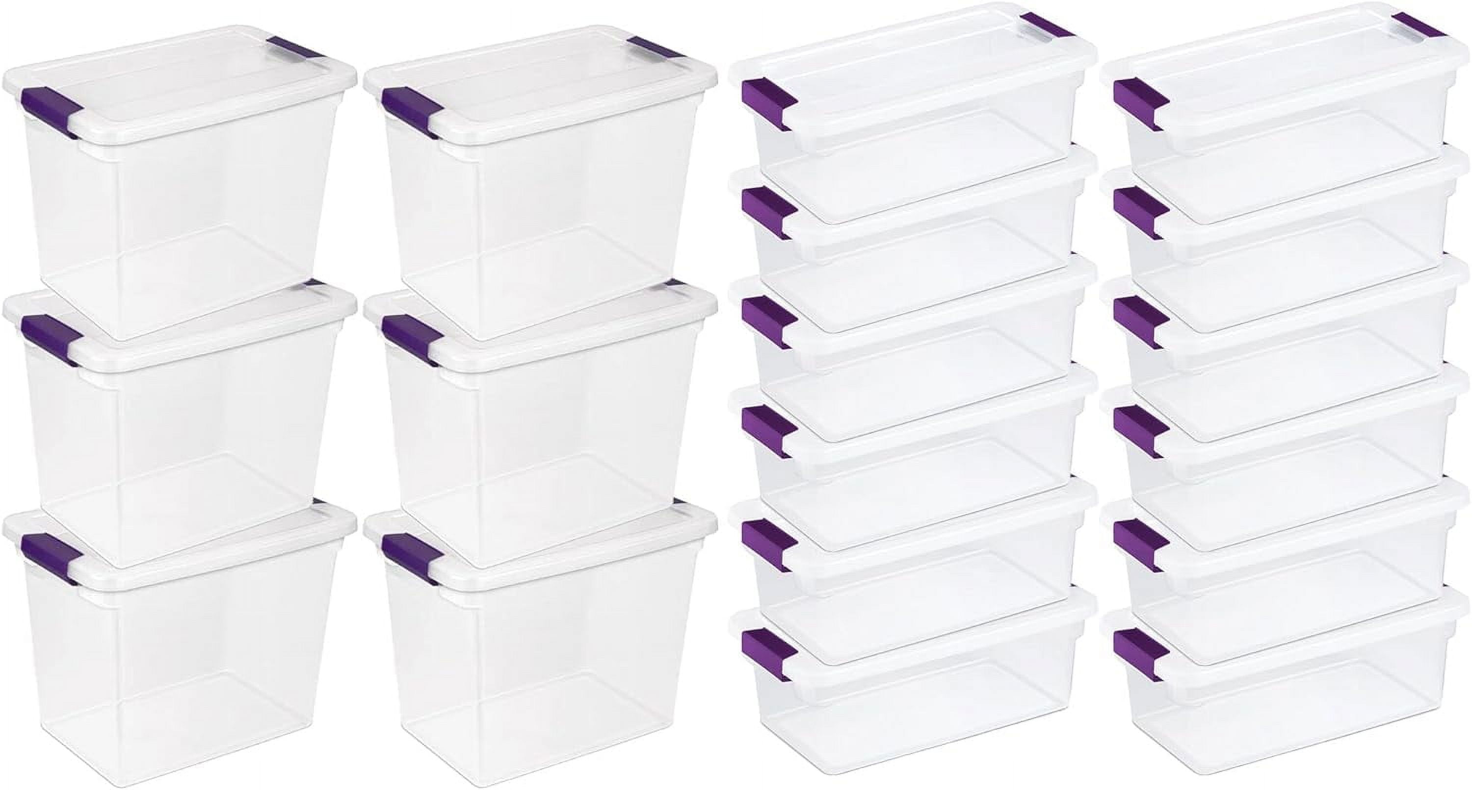6 Pack Of 27 Quart Container Totes And 12 Pack Of 6 Quart Container