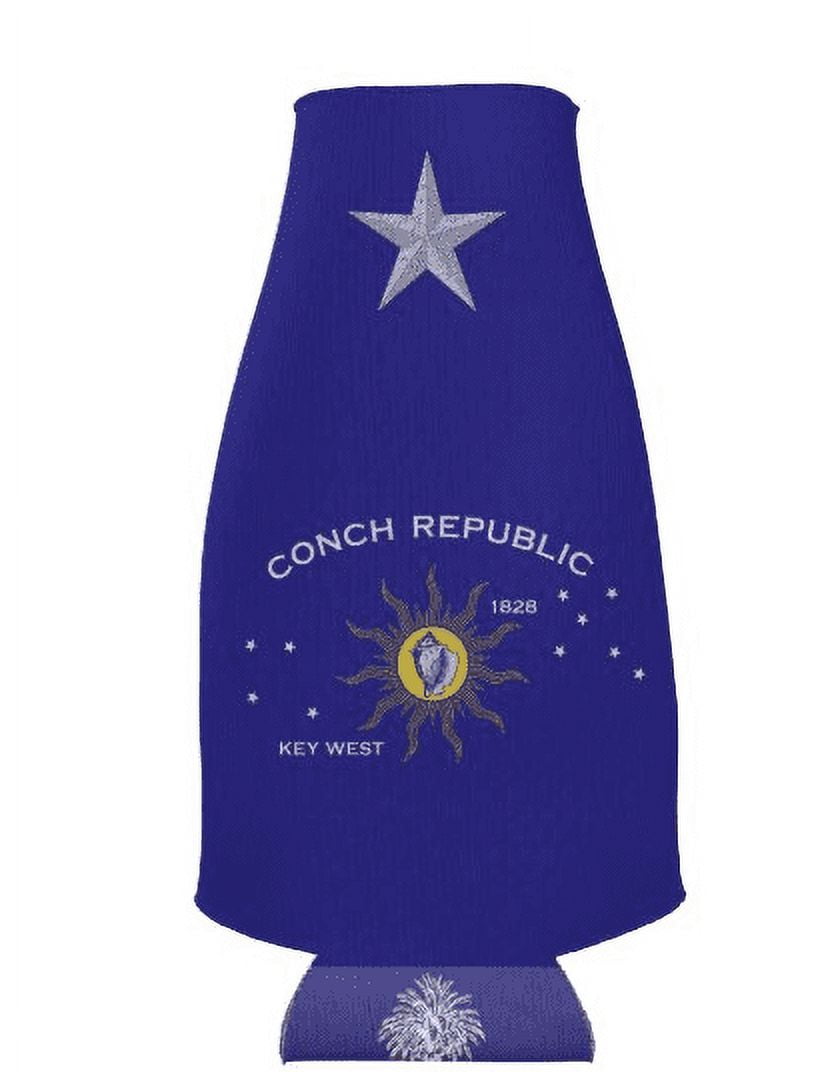 6 Pack Of Conch Republic Blue Neoprene Bottle Jacket Drink Koozies