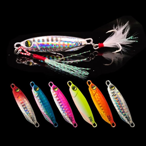 6 Pack Offshore Micro Butterfly Metal Jigs Fishing Lure For Tuna Snapper Bass