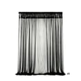 thumbnail image 1 of 6 Pack Outdoor Curtains 78.7 X 90.6 In Black Voile Mesh Privacy Screen With Rod Pocket For Patio Pergola, 1 of 8