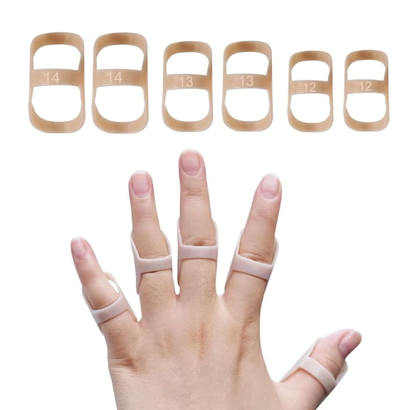 6 Pack Oval Finger Splints Waterproof Finger Splint for Arthritis, Trigger Finger,Mallet Fingers - Trigger Finger splints For Thumb, Index, Middle, Pinky or Ring Finger