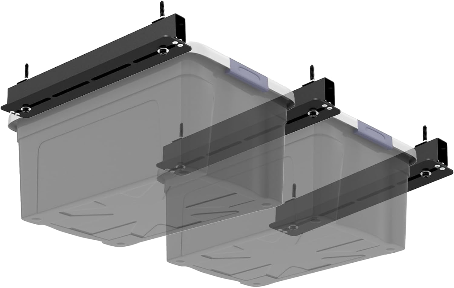 Overhead Bin Hat Rack 6 Pack Overhead Storage Bin Rack, Ceiling Racks for Utility Bins ...